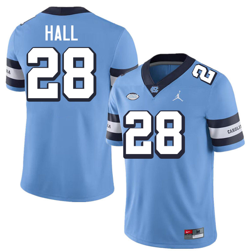 Benjamin Hall UNC Jerseys,North Carolina Tar Heels #28 Benjamin Hall Football Jerseys-Throwback Blue